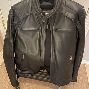 Men’s Harley Davidson Willie G Reflective Skull Leather Jacket - EUC